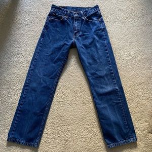 Levi 505 Straight Leg Dark Wash Jeans